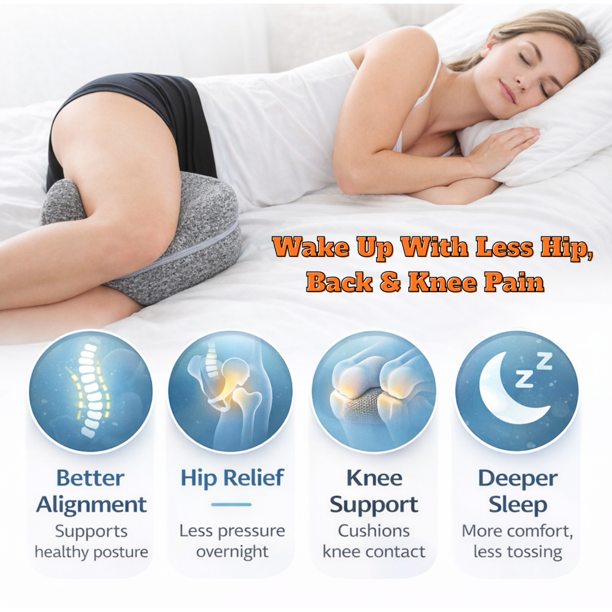 ALVO Ergonomic Memory Foam Knee Pillow
