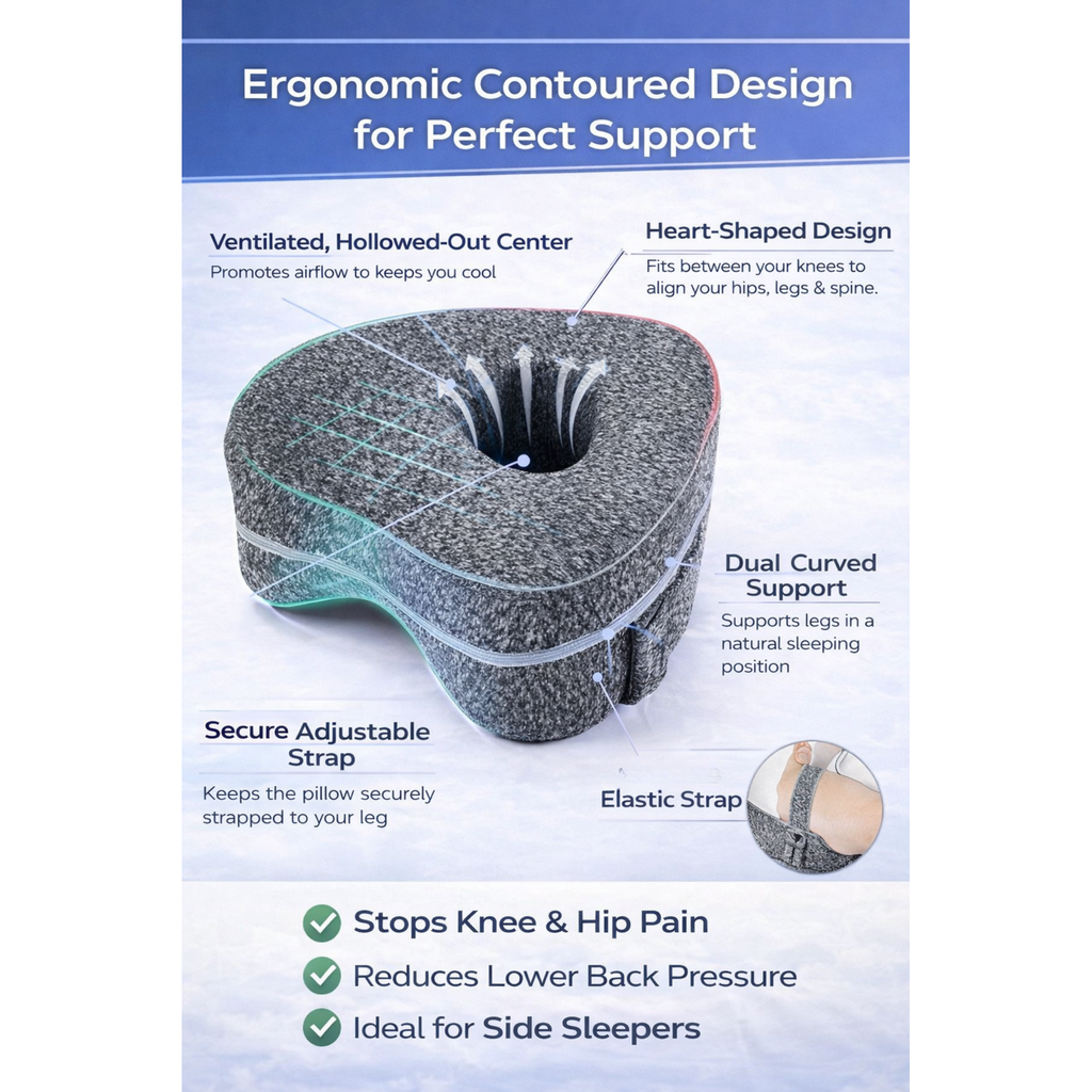 ALVO Ergonomic Memory Foam Knee Pillow