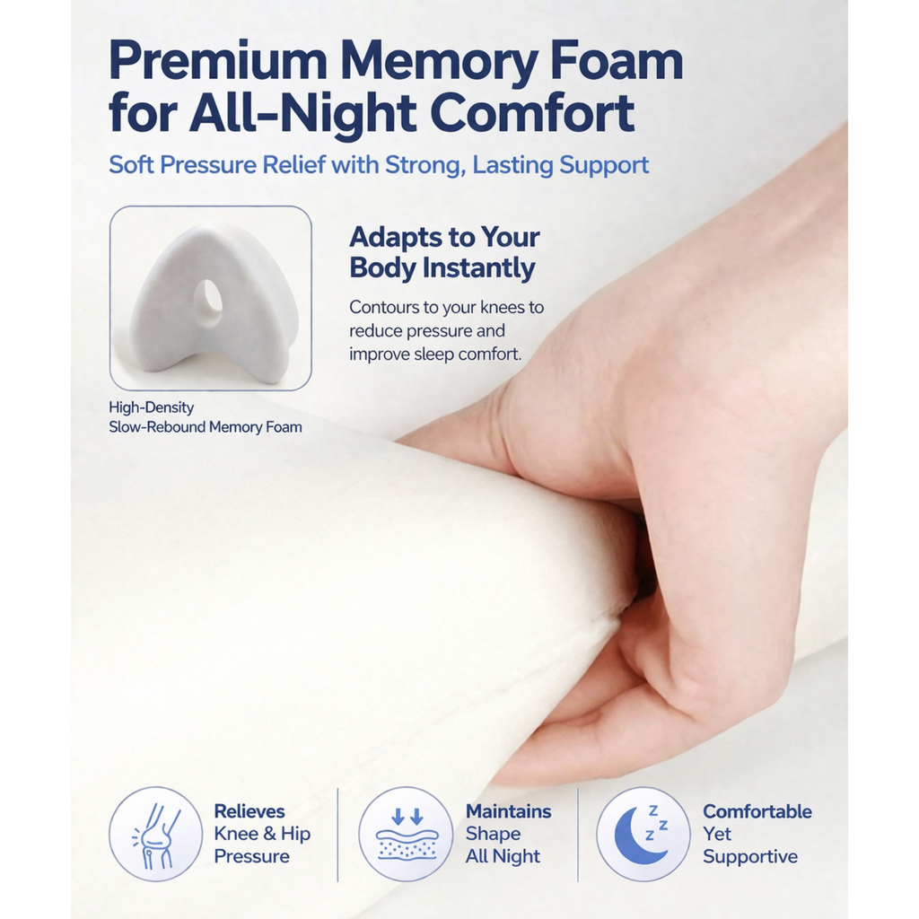 ALVO Ergonomic Memory Foam Knee Pillow